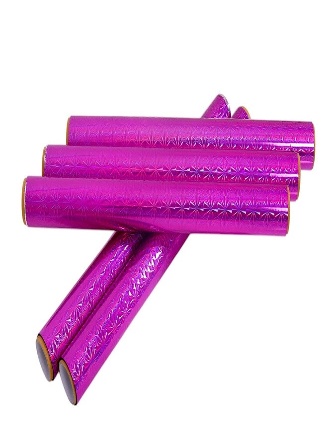 Unwrap Delights Plastic Holographic Metallic Colour Gift Packing Wrapper Paper - 18 Inches x 20 Meter Long Roll in Vibrant Pink - Shiny Holographic Finish Perfect for Gift Wrapping, Party Decorations, DIY Crafts, Special Occasions - Image 3